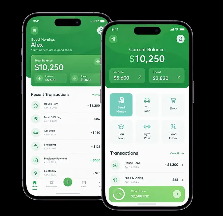 Fintech Mobile App Mockup