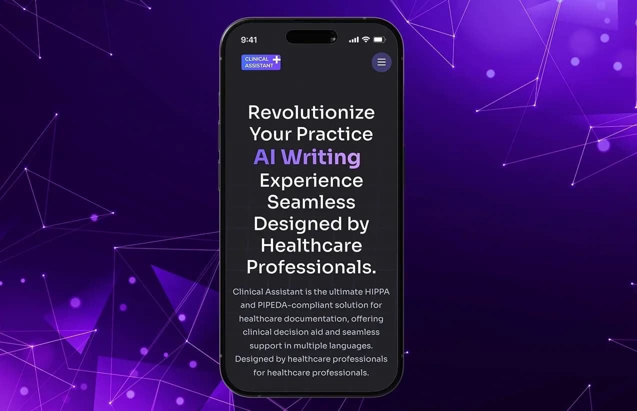 Clinical Assistant AI summary and referral screen