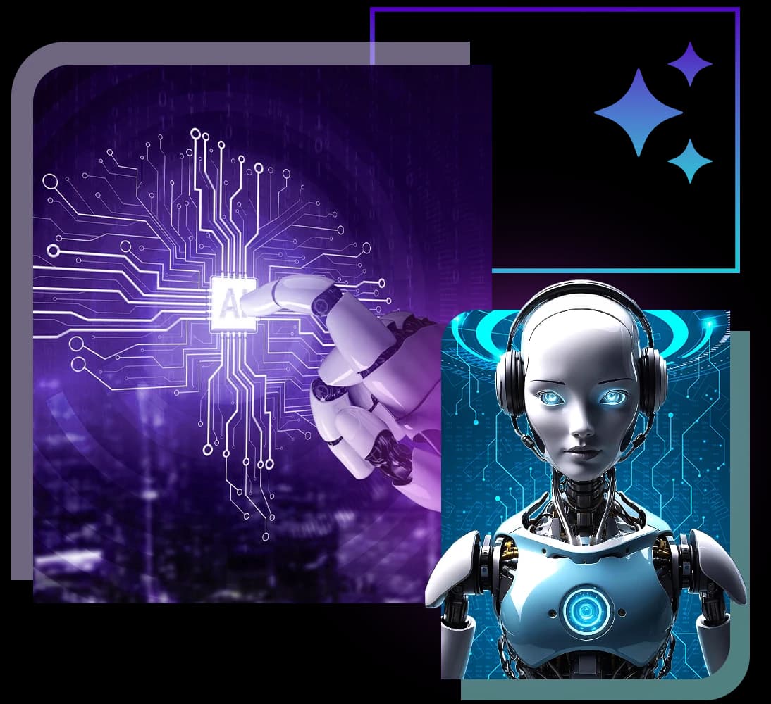 Henceforth Solutions AI team collaborating with a robotics assistant