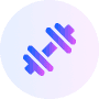 Sports and fitness solution icon