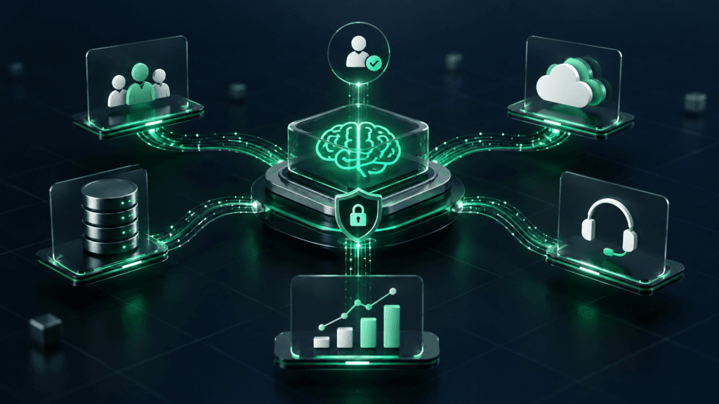 Secure AI integration connecting business systems and data 1