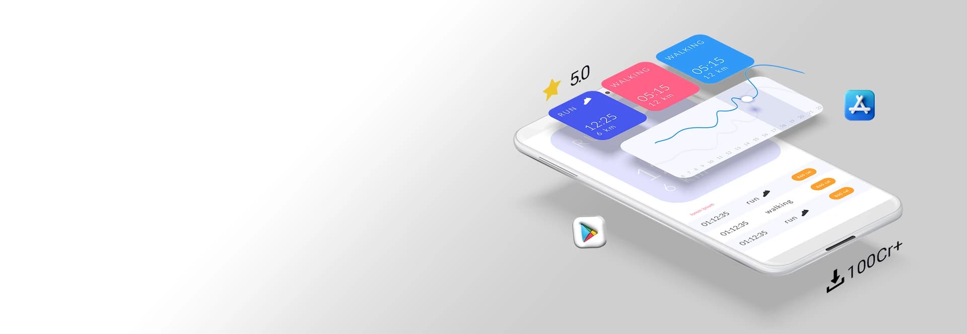 Mobile app analytics illustration