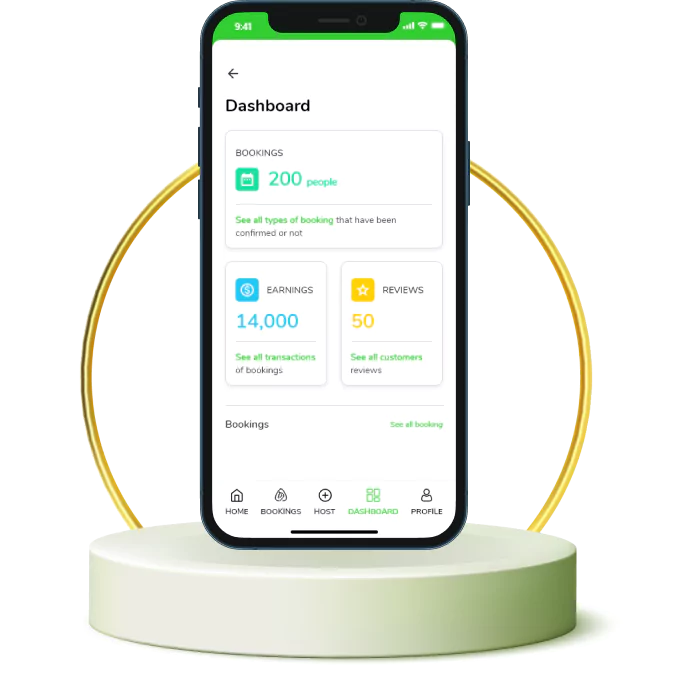 Single Shot Dashboard in airbnb clone
