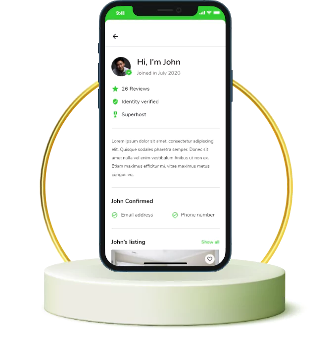 Verified Users airbnb clone